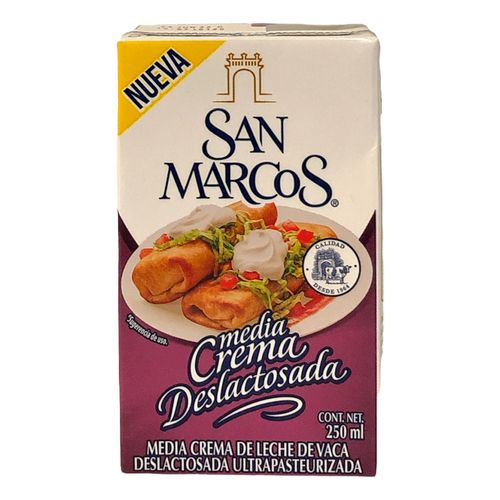 Media Crema San Marcos Deslactosada 250ml