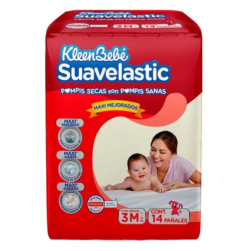 Panal Kleenbebe Suavelastic Mediano 14 Piezas