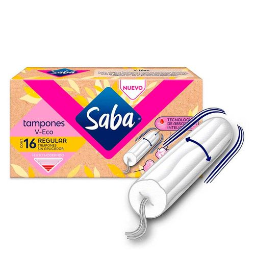 Tampones Saba Regular V-Eco 16 Piezas