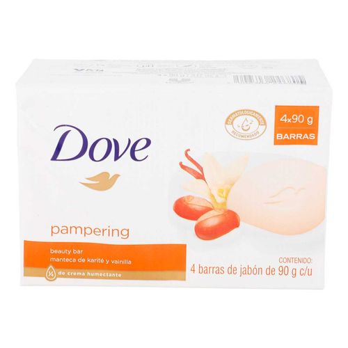 Jabón Tocador Dove Pampering 4 Barras de 90g c/u