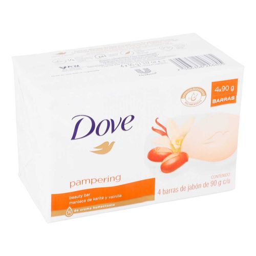 Jabón Tocador Dove Pampering 4 Barras de 90g c/u