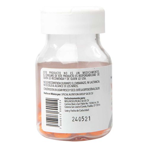 Suplemento Alimenticio Well D 30 Cápsulas 500mg c/u