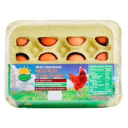 Huevo Nutri Campo Rojo 12 Piezas