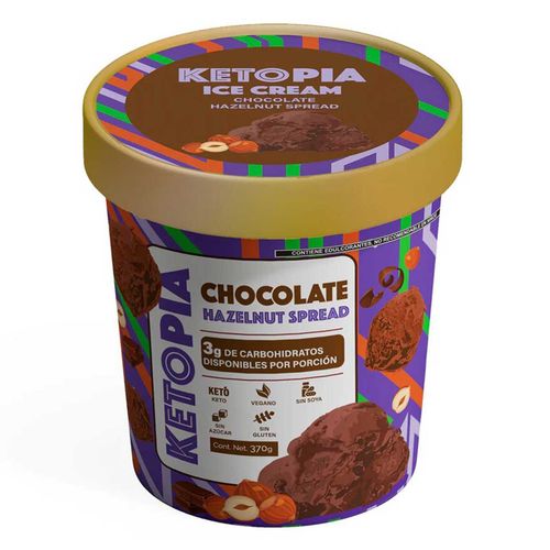 Helado Chocolate Hazelnut Ketopia 370g