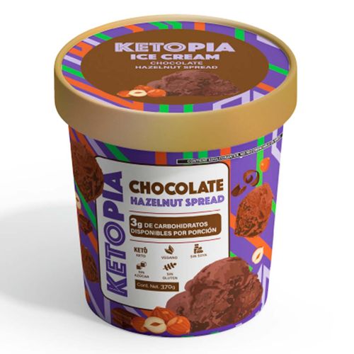 Helado Chocolate Hazelnut Ketopia 370g