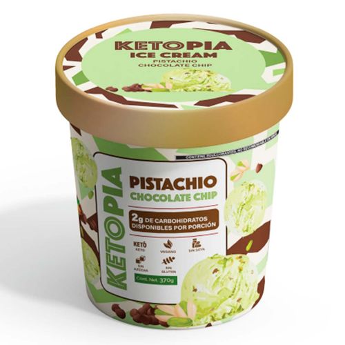 Helado Pistachio Chocolate Chip Ketopia 370g