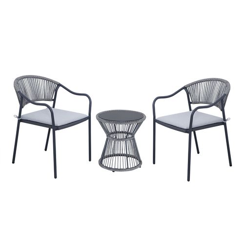 Set de Jardín Home Line de Acero 3 Piezas LF11023-C Gris