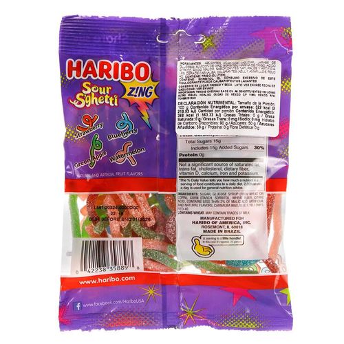 Gomitas Haribo Spaghetti Acidas 142g