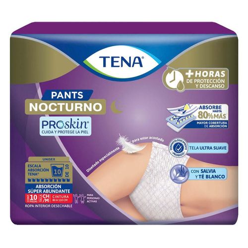 Ropa interior desechable TENA Pants Nocturno Talla M 10 piezas