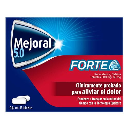 Tabletas Mejoral Forte 5.0 500/65mg 12 Unidades