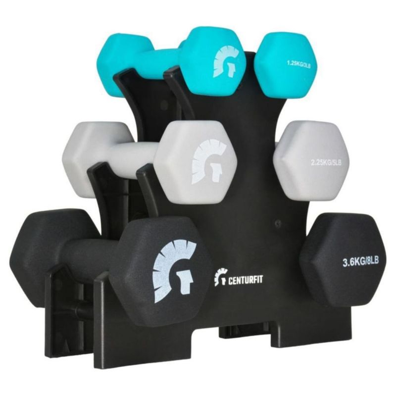 Rack Mancuernas Hexagonales Y Lb Pesas Fitness Centurfit