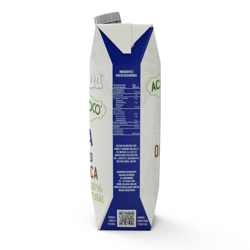 Agua de Coco Orgánica Calahua Acapulcoco 1L