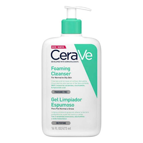 Gel Limpiador Espumoso CeraVe Para Piel Normal a Grasa 473ml