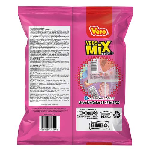 Paletas Vero Mix Dulce 288g