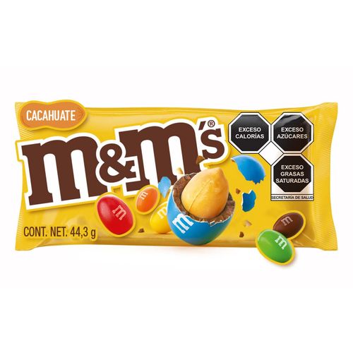 M&Ms Chocolates Con Leche Y Cacahuate Confitados 44.3g