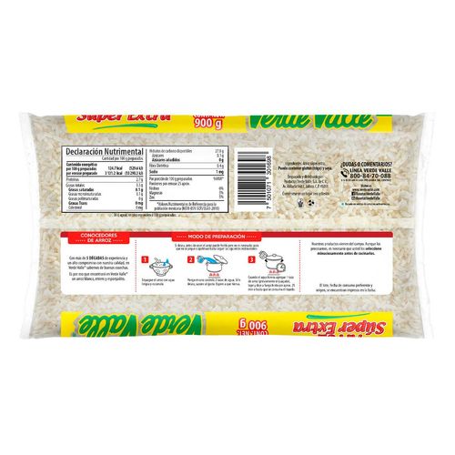 Arroz Verde Valle Super Extra 900g