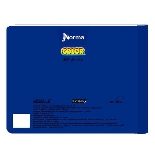 Cuaderno Norma Italiano 100 Hojas Cuadro Grande 360