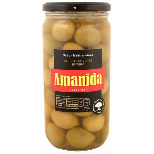 Aceituna Verde Amanida Entera 660g