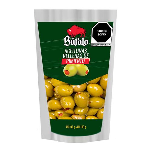 Aceitunas Búfalo Rellenas de Pimiento 190g