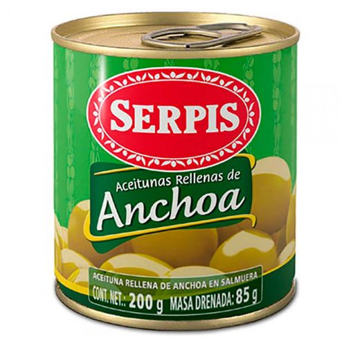 Aceitunas Serpis Rellenas de Anchoa 200g
