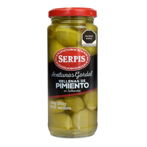 Aceitunas Serpisgordal Rellenas de Pimiento 340g