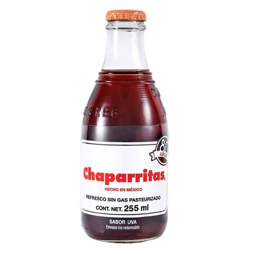 Refresco Chaparritas Sabor Uva Vidrio 255ml