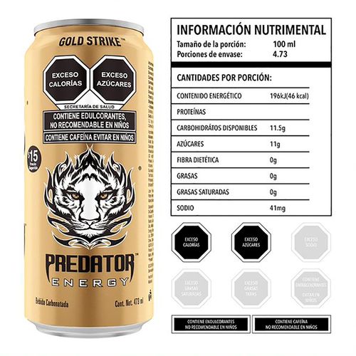 Bebida Energizante Predator Energy Drink 473 ml