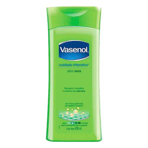 Crema Corporal Vasenol Cuidado Intensivo Aloe Vera 400ml