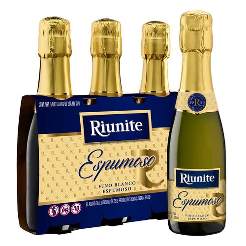 Vino Blanco Espumoso Italiano Riunite 3 Pack 200 ml