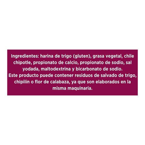 Tortilla Harina Trigueña Chipotles 485g
