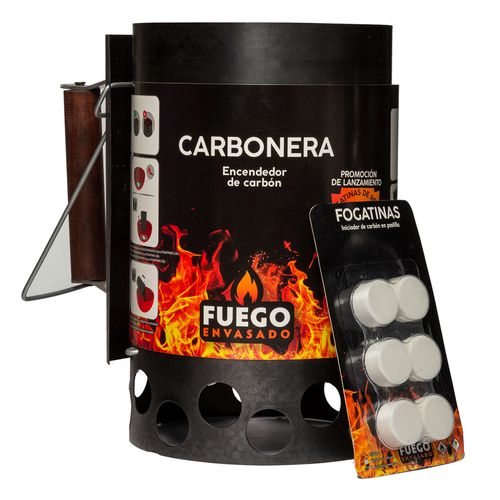 Carbonera Fuego Envasado con Fogatina