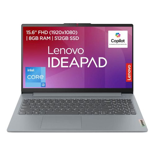 Laptop Lenovo 8GB 512SSD IP3 82XB004CLM Ci3 Gris