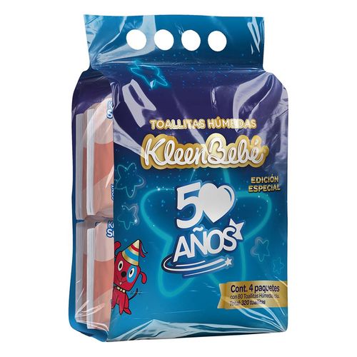 Toallas Húmedas Kleenbebé 4 Pack 320 Piezas