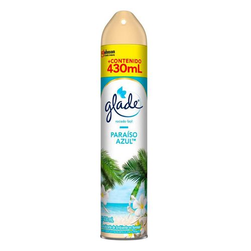 Aromatizante Glade en Aerosol Paraiso Azul 430ml