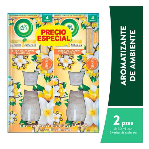 Aromatizante Reeds Diffuser Air Wick Jazmín & Vainilla 2 Pack de 30ml c/u