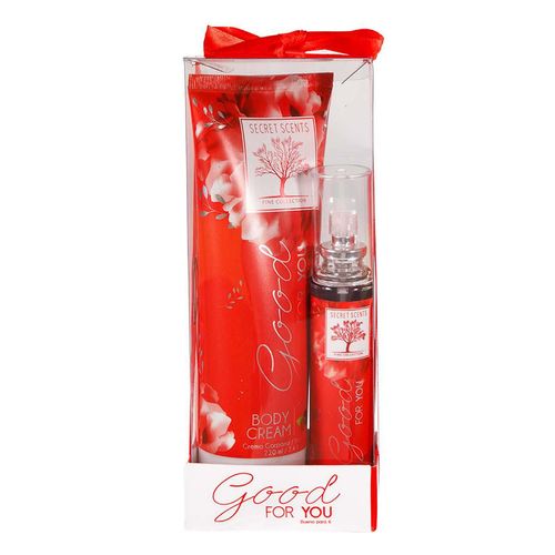 Set Loción Secret Scents Good for You 60ml + Crema Corporal 220ml