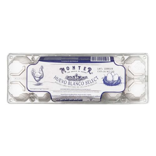 Huevo de Gallina Blanco Monter 12 Piezas Libre Pastoreo