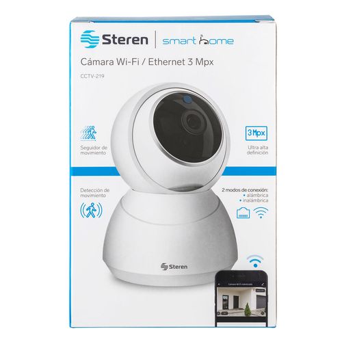 Cámara de seguridad Steren Robotizada Wi-Fi 3MP CCTV-219 Blanco