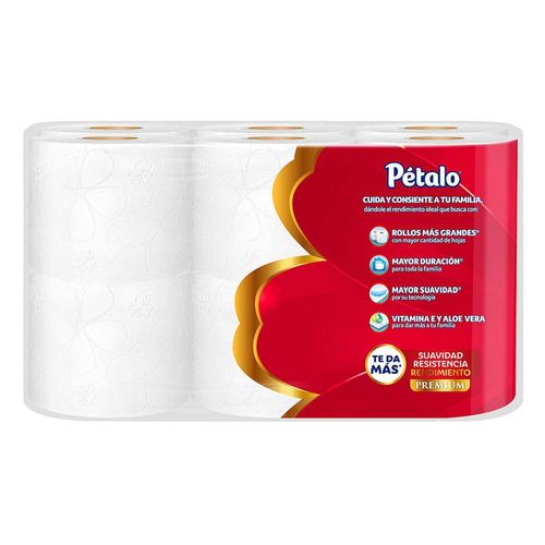 Papel Higiénico Pétalo Rendimax 12 Rollos