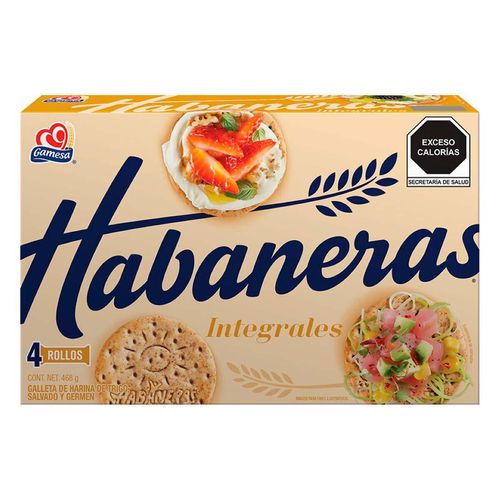 Galletas Gamesa Habaneras Integrales 4 Rollos 468g