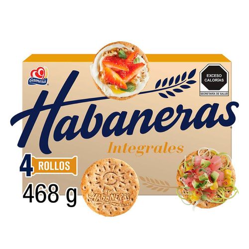 Galletas Gamesa Habaneras Integrales 4 Rollos 468g