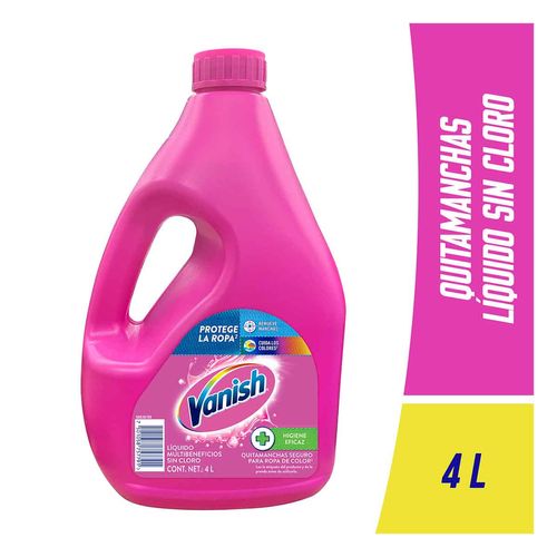 Quitamanchas Líquido, Vanish para Ropa de Color 4L