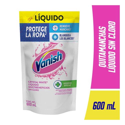 Quitamanchas Líquido Vanish para Ropa Blanca Repuesto 600ml