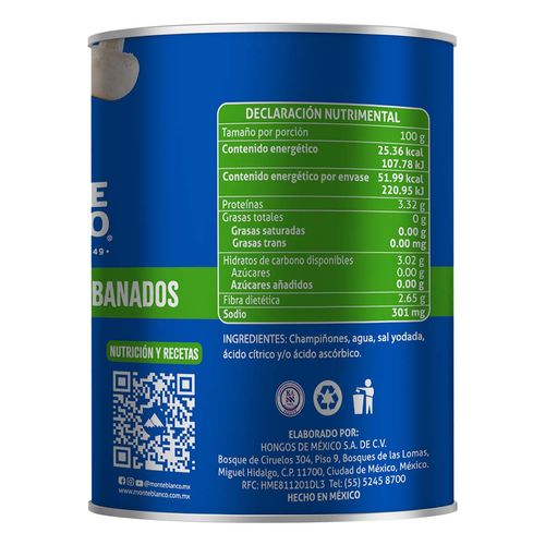 Champiñon Rebanado Monteblanco 380g