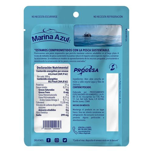 Atún Marina Azul en Agua 74g