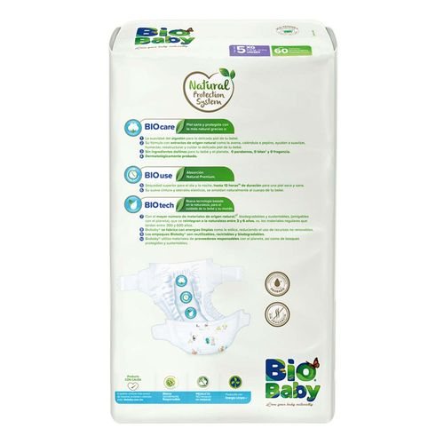 Pañales Bio Baby Talla 5 X Grande 60 pañales