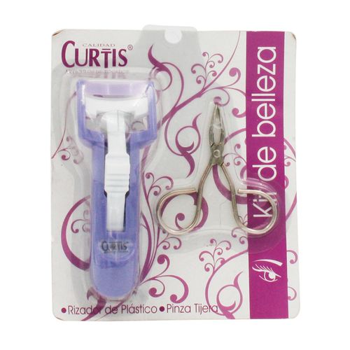 Set de Belleza Curtis 1 Rizador de Plástico + 1 Pinza Tijera