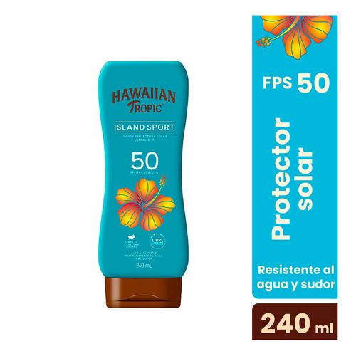 Protector Solar Hawaiian Tropic Island Sport 50 FPS Loción 240ml