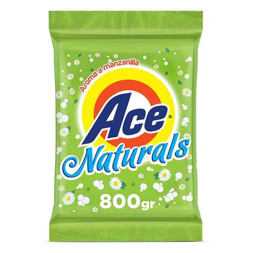 Detergente en Polvo Ace Naturals Aroma A Manzanilla 800g