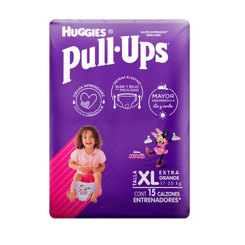 Calzones Entrenadores Huggies Pull Ups Talla Extra Grande para Niñas 15 Calzones